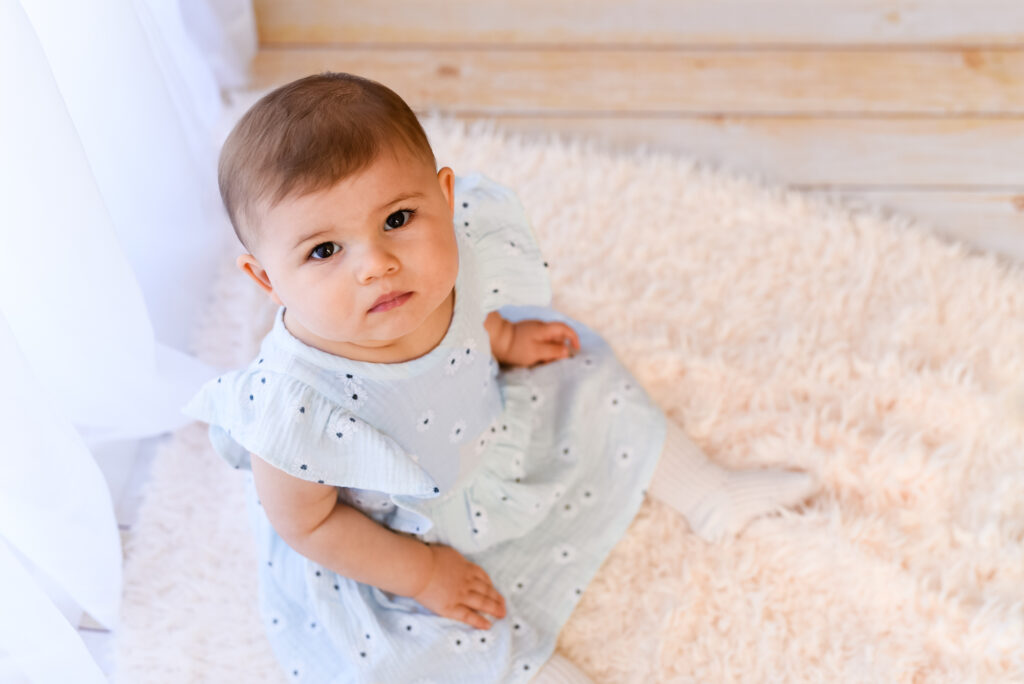 7 month old milestone baby session